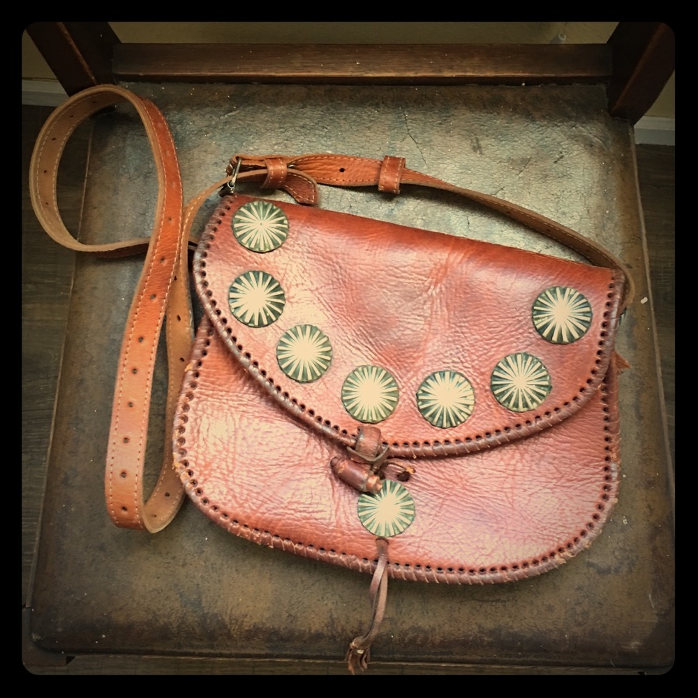 Vintage leather cross body